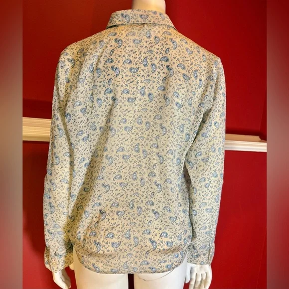 Cleo “petites” paisley long sleeve blouse - Picture 4 of 5